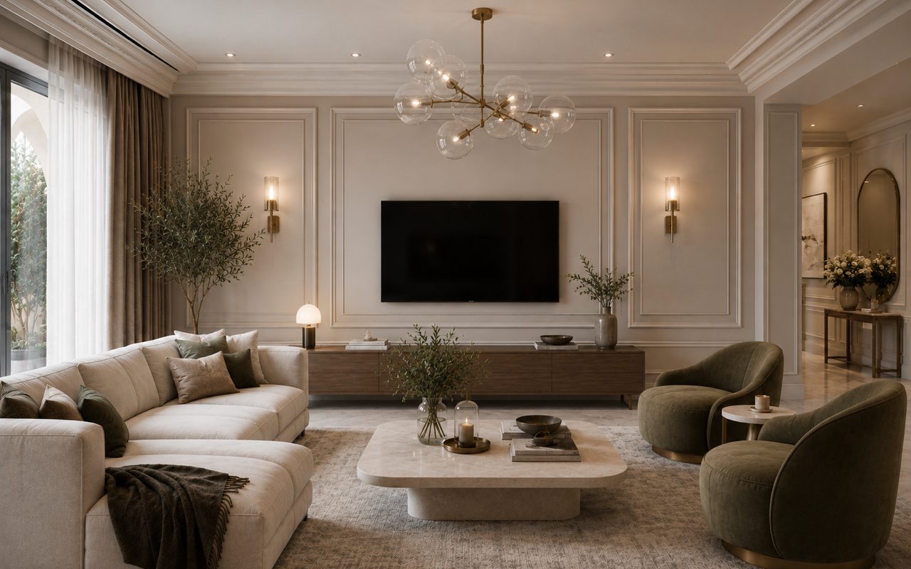 Living Room / Soggiorno - Contemporary Soft Luxury Interior Design