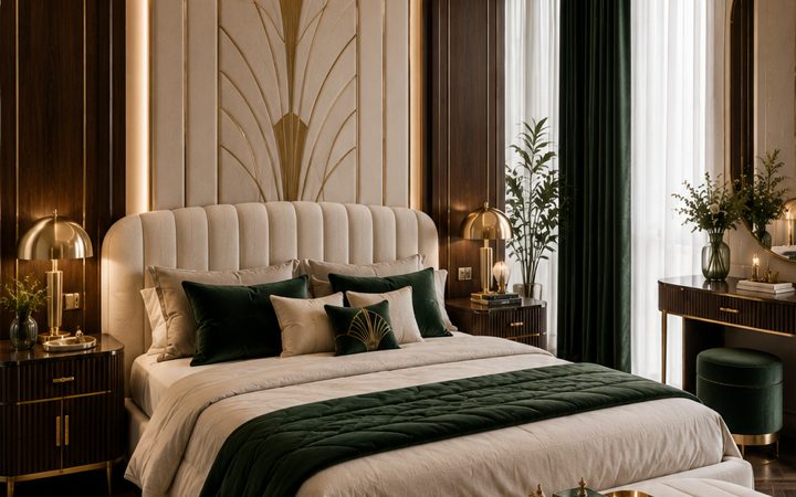 Bedroom / Camera Letto - Art-Deco luxury elegance interior design