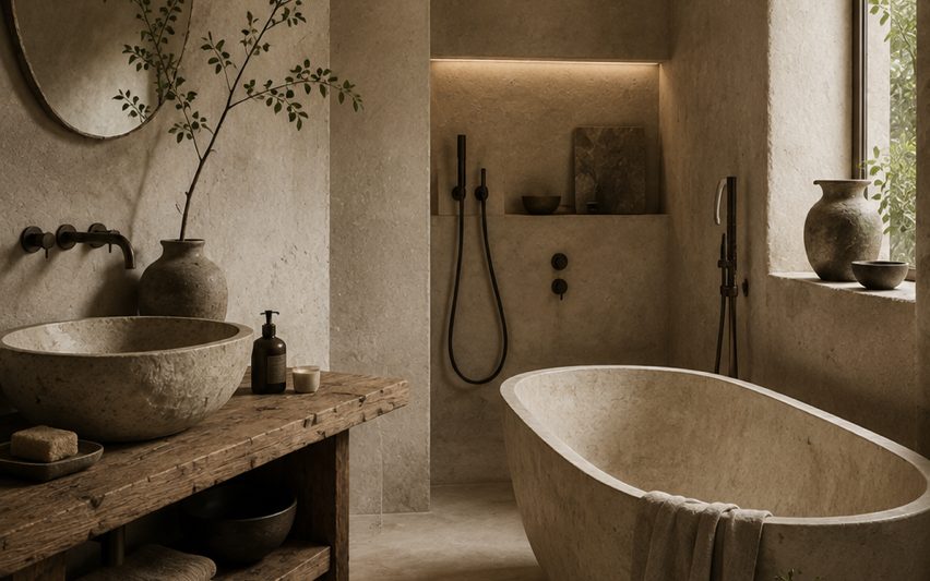 Bathroom / Bagno - Wabi-Sabi natural interior design